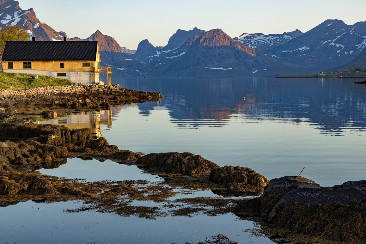 Minkfarmen, Spacious Seaside Cabin With Scenic View Ramberg Exteriér fotografie